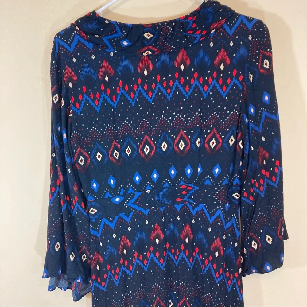 & Other Stories Paris Atelier Plunging Printed Midi Dress - Picture 13 of 14